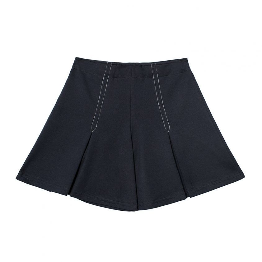 Gonna a pantalone in felpa leggera con pieghe davanti